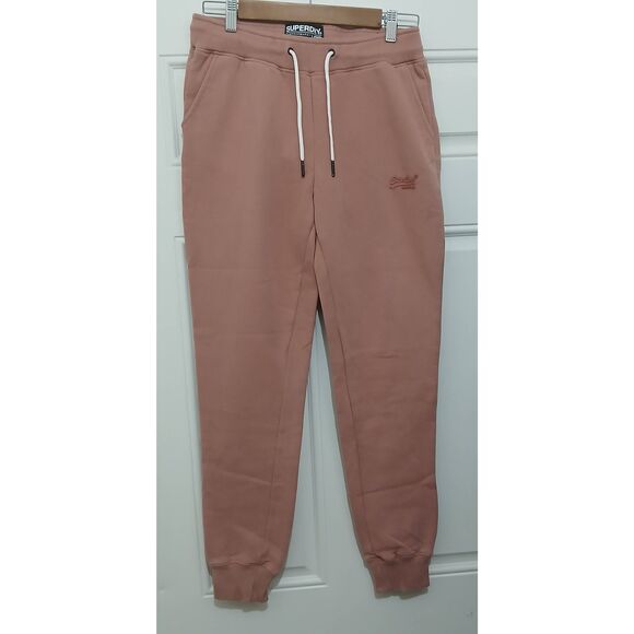 Superdry womens small sweatpants joggers peach blush pink - Picture 1 of 6